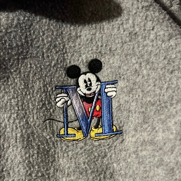 Vintage Gray Kids fleece with Embroidered Mickey Mouse Character - Picture 2 of 6